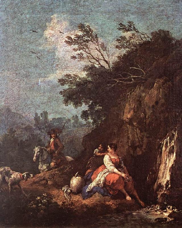 ZUCCARELLI  Francesco Landscape with a Rider oil painting picture